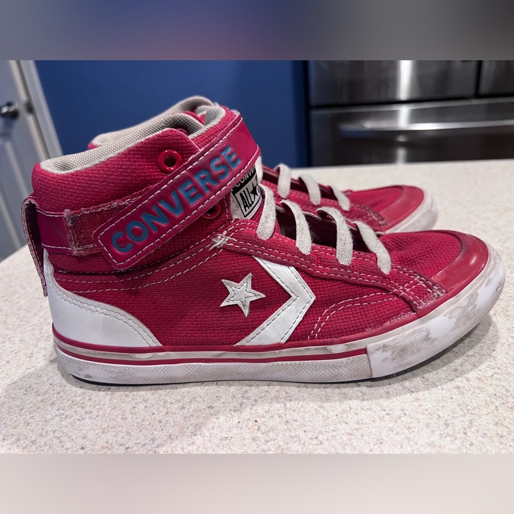 Kids Red Converse pro blaze no tie High-Top Sneakers size 3 skater grunge - Picture 7 of 14